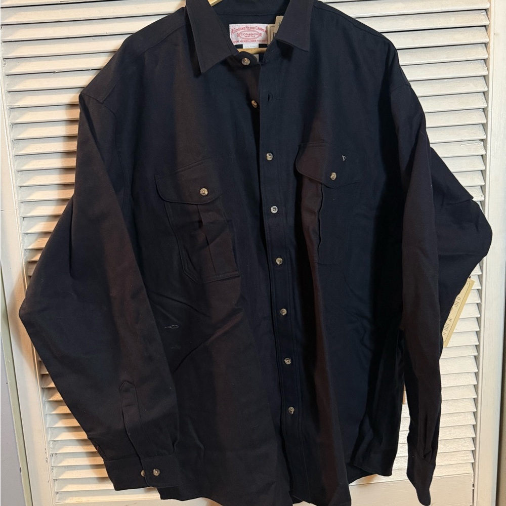 Filson brushed twill  Men's Dark Button-Up Shirt Jacket